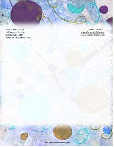 Abstract #7 stationery design