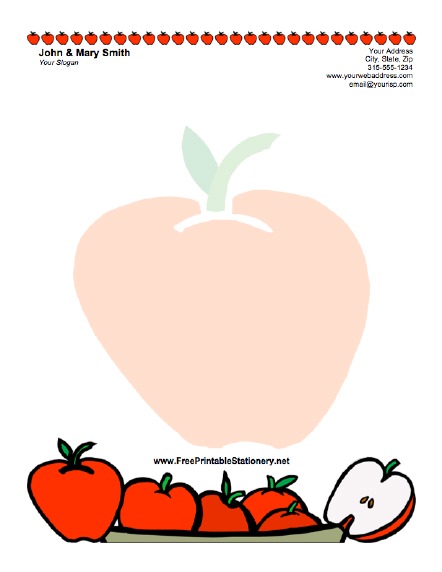 Apple stationery design