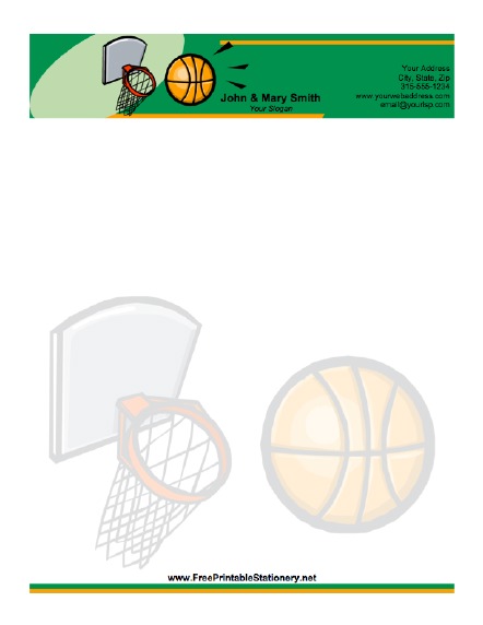 Basketball stationery design