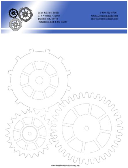 Gears stationery design