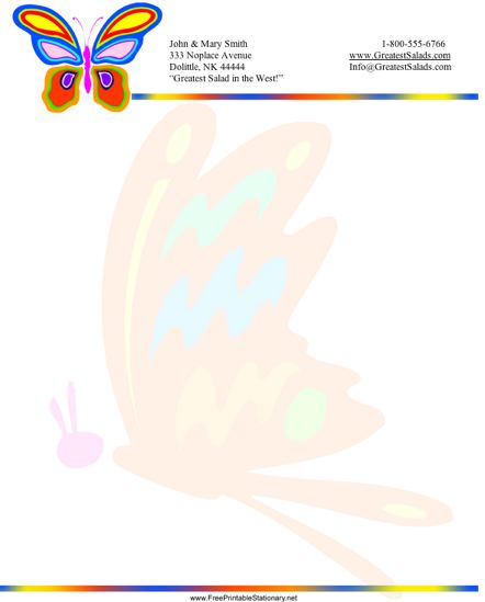 Butterfly stationery design