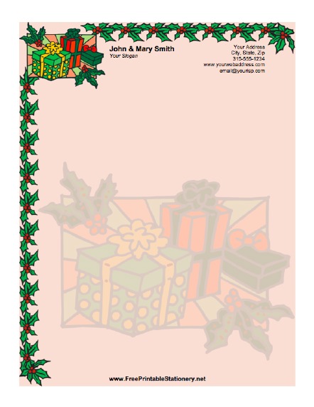 Christmas Packages stationery design
