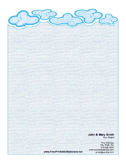 Clouds stationery design