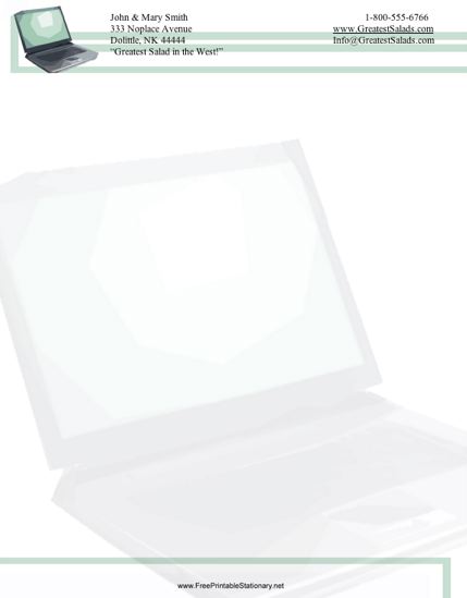 Laptop stationery design