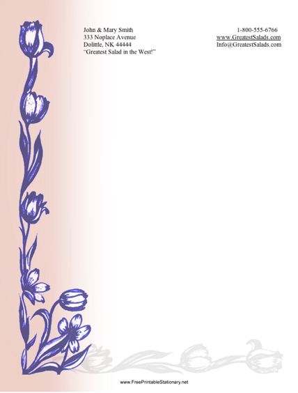Flowers #4 stationery design