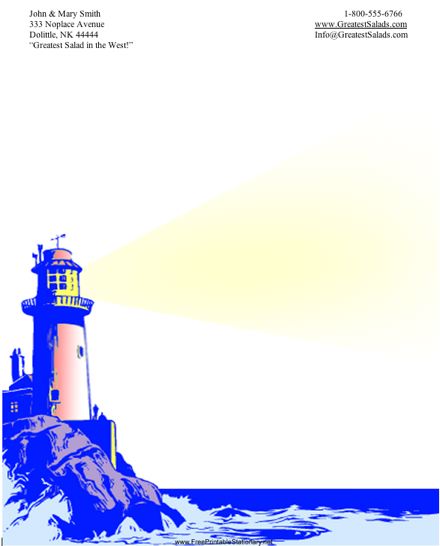 Lighthouse stationery design