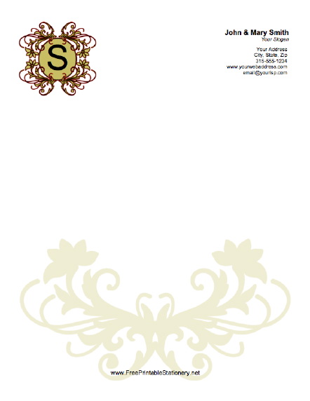 Monogram stationery design