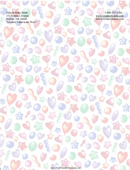 Party #5 stationery design