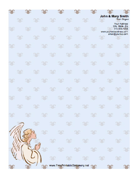 Angel stationery design