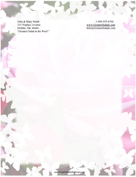 Rose stationery design