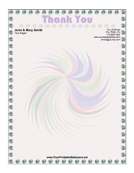 Thank You stationery design