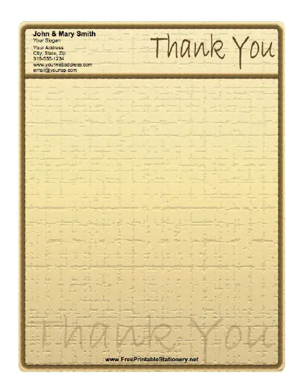 Rustic Thank You stationery design