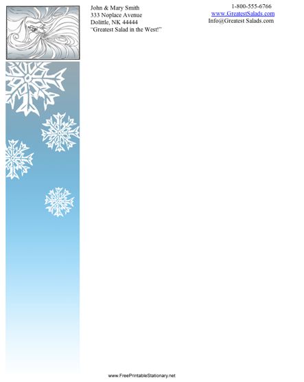 Winter stationery design