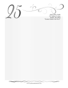 25th Anniversary Stationery