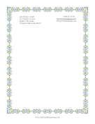 Abstract Peacock Border