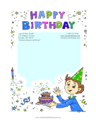 Birthday Boy Celebration stationery design