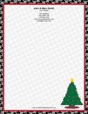 Christmas Tree Checked Border