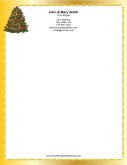 Christmas Tree Gold Border