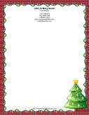 Christmas Tree Plaid Border