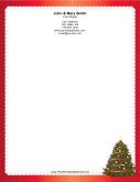 Christmas Tree Red Border