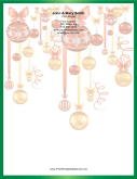 Colorful Ornaments Green Border