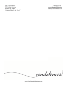 Condolences Stationery Simple