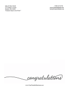 Congratulations Stationery Simple