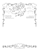 Cupid With Bow Black and White
