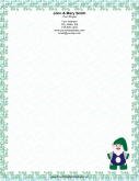 Elf with Blue Green Border