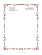 Festive Abstract Border Red