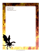 Fire Dragon Stationery