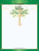 Gold Cross Green Border
