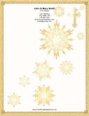 Gold Cross Snowflakes