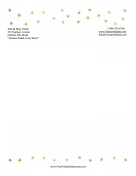 Gold Stars Stationery