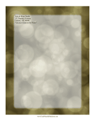 Golden Bokeh Stationery
