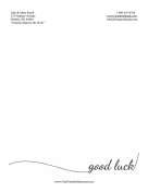 Good Luck Stationery Simple