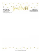 Good Luck Stationery Stars