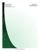 Green Flourish Stationery