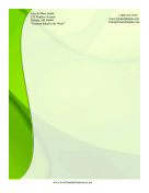 Green Swirls Abstract Stationery