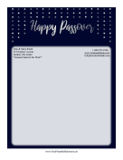 Happy Passover Stationery