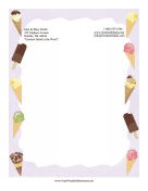 Ice Cream Stationery