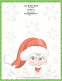 Jolly Santa Green Candy Cane Border