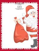 Jolly Santa Candy Cane Border
