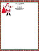 Jolly Santa Plaid Border