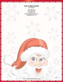 Jolly Santa Red White Candy Cane Border