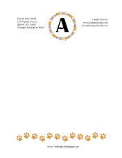 Kid Animal Monogram A stationery design