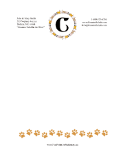 Kid Animal Monogram C stationery design