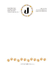 Kid Animal Monogram J stationery design