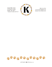 Kid Animal Monogram K stationery design