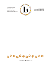 Kid Animal Monogram L stationery design